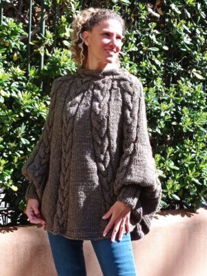 Poncho marrone