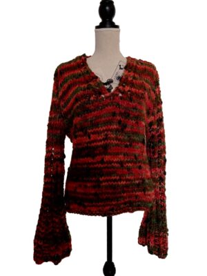 Maglione rosso e verde