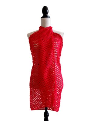 Pareo rosso traforato