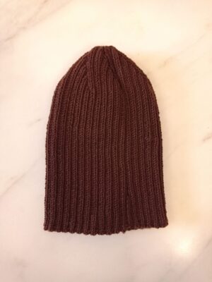Cappello marrone in pura lana