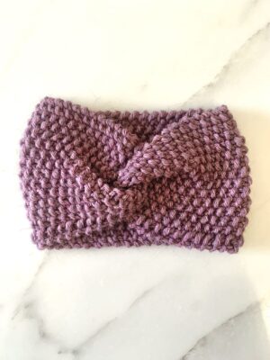 Fascia/turbante per capelli malva
