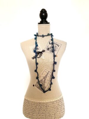 Collana Pois turchese in bouclé